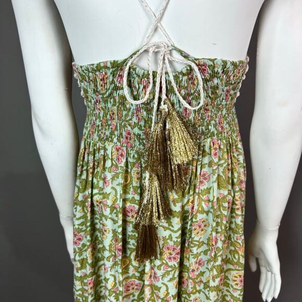Miss June maxi dress small crochet baby doll tassel floral India boho hippie - Picture 2 of 16